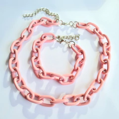 Choker e Pulseira Correntaria Colors - comprar online