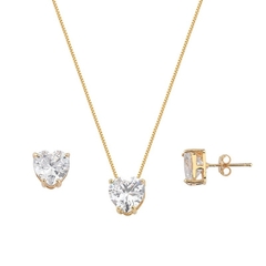 Conjunto Corações Zircônia