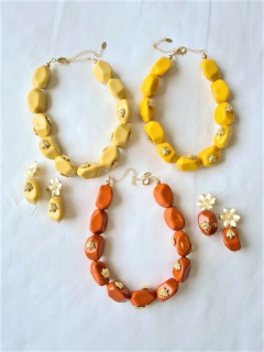 Colar Statement Bees - Terra - Oh La la! Acessórios Fashion