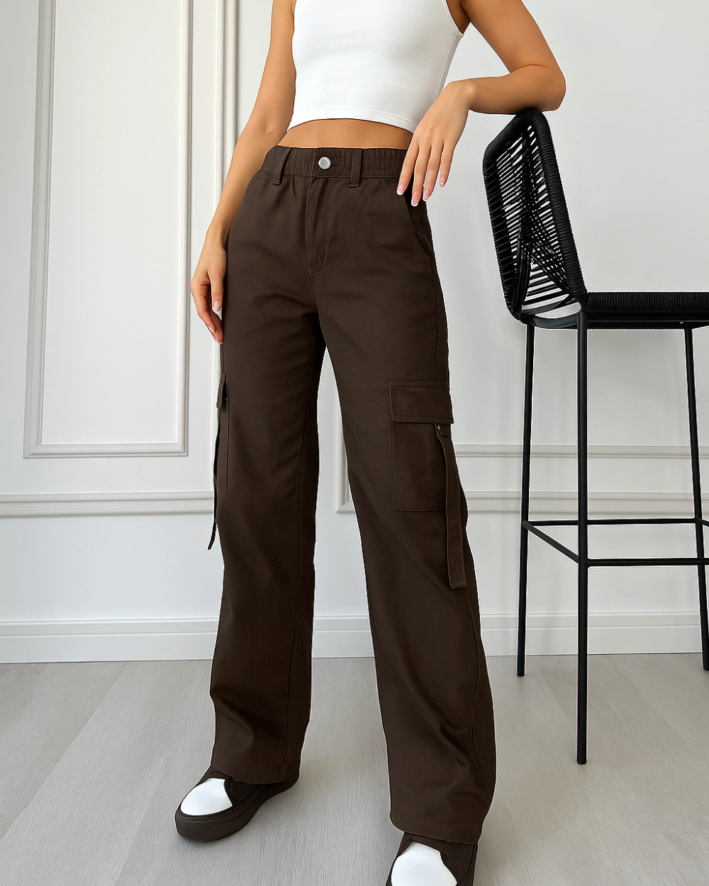 Jeans Wide leg choco cargo
