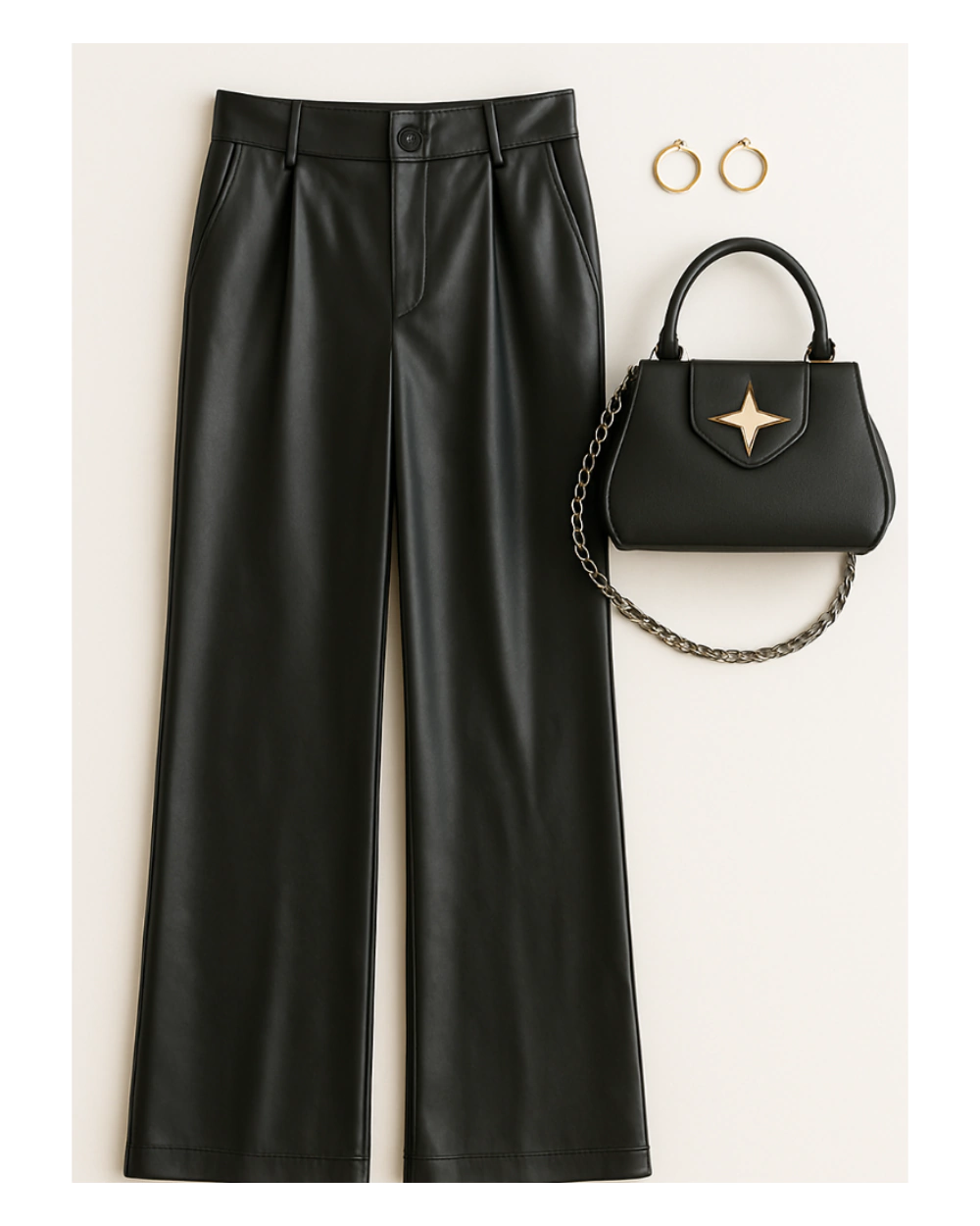 Pantalón Ecocuero Wide leg