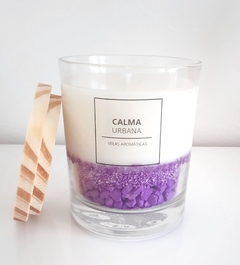 Imagem do Vela lavanda pedrinhas (G)