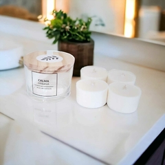 Imagem do Kit 4 velas aromáticas + vidro