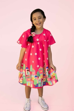 Vestido Castelo das princesas Rosa