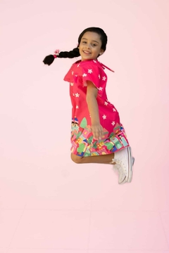 Vestido Castelo das princesas Rosa - Nina para meninas - Tudo para meninas-moda infantil feminina e loja online nina para meninas
