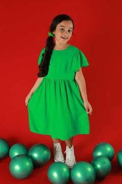 Vestido Verde de Manga