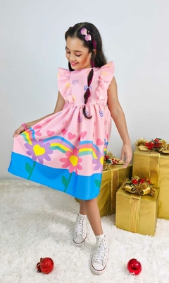 Vestido Flores - Nina para meninas - Tudo para meninas-moda infantil feminina e loja online nina para meninas