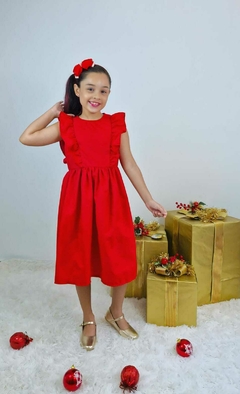 Vestido Vermelho Festa - Nina para meninas - Tudo para meninas-moda infantil feminina e loja online nina para meninas