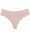 Calcinha fio duplo plus size lisa em tom rosê, modelo confortável com costuras discretas