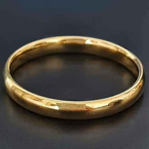 Aliança boleada 2mm