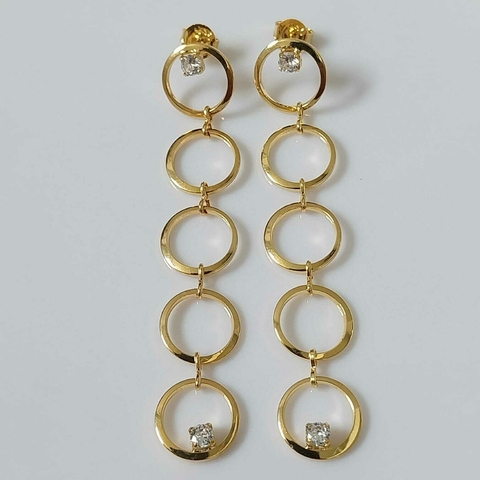 Brinco elos strass