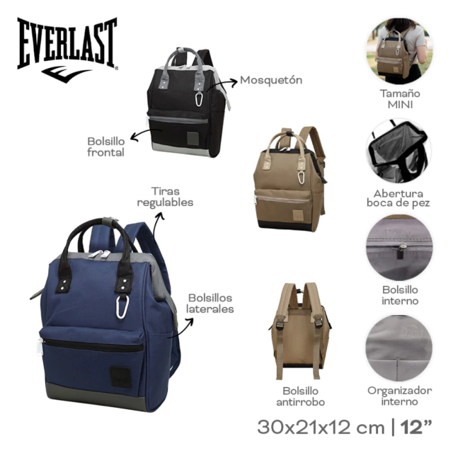 MOCHILA EVERLAST MINI BOCA DE PEZ / COD. 515-22734