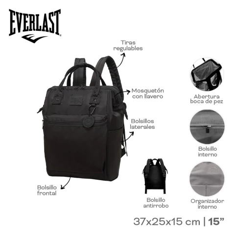 MOCHILA EVERLAST BOCA DE PEZ / COD. 515-22738