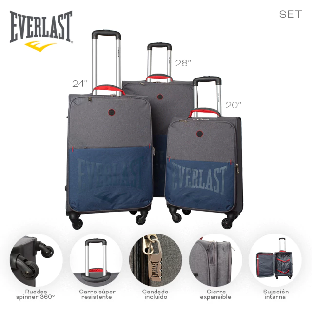 SET VALIJAS X3 EVERLAST / COD. 515-27546