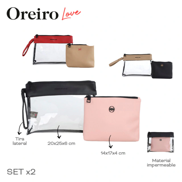 PORTACOSMETICO SET X2 OREIRO LOVE / COD. 515-29453