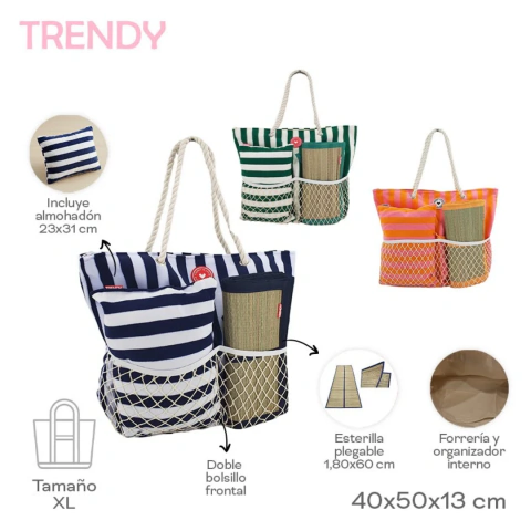 SET CANASTO PLAYERO TRENDY / COD. 515-29661