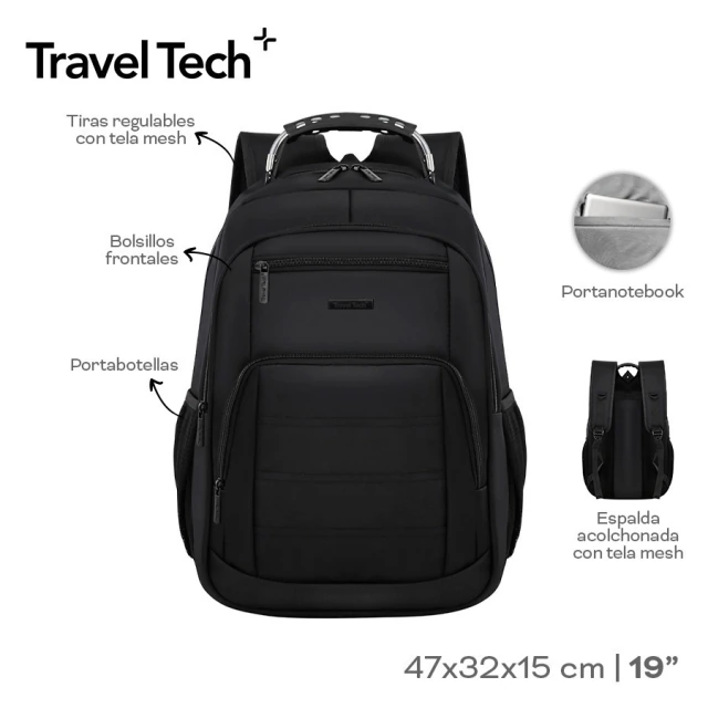 MOCHILA PORTANOTEBOOK TRAVEL TECH / COD. 515-30364