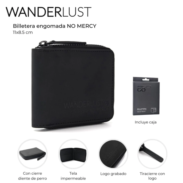 BILLETERA ENGOMADA 11X8,5CM WANDERLUST / COD. 511-43395