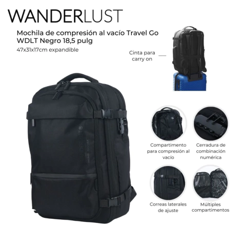 MOCHILA DE COMPRESION AL VACIO WANDERLUST 18,5PULG / COD. 511-43936
