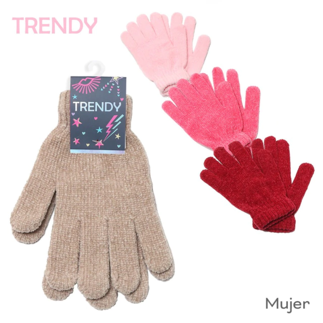 GUANTE CHENILLE TRENDY X DOCENA ($2200 C/U) / COD. 515-51144