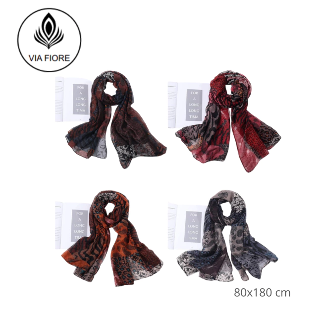 CHALINA ANCHA ESTAMPADA VIA FIORE / COD. 512-8849