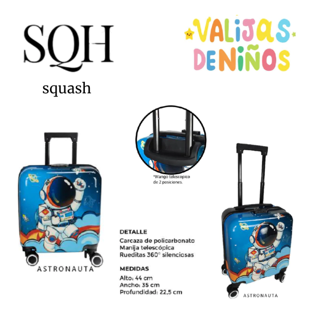 CARRY ON DE NIÑOS SQUASH ASTRONAUTA / COD. 529-2501