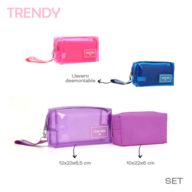 SET X2 PORTACOSMETICO TRENDY / COD. 515-53762