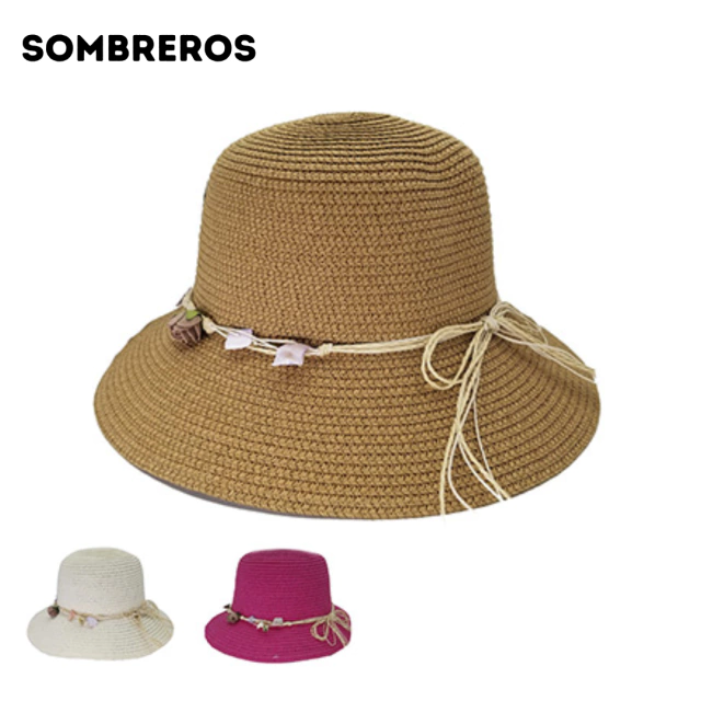 SOMBREROS C/FLORCITAS GAMUZADAS / COD. 574-7448