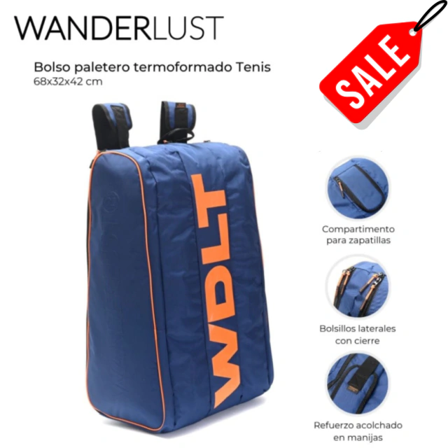 BOLSO PALETERO TENIS WANDERLUST 68X32X42CM / COD. 511-40113