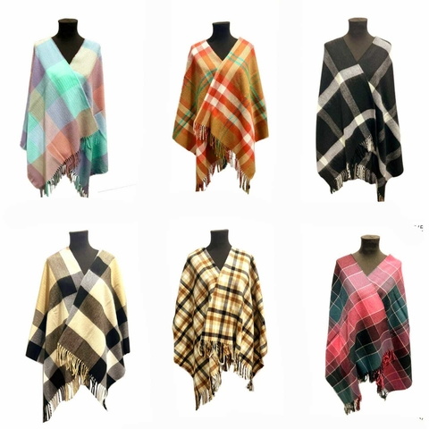 MANTON A CUADROS TEJIDO PLANO Y FLECO RETORCIDO/ COD. 133-5533