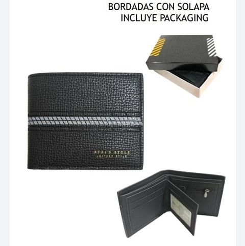 BILLETERA BORDADA CON TIRA PREMIUM/ COD. 133-121202