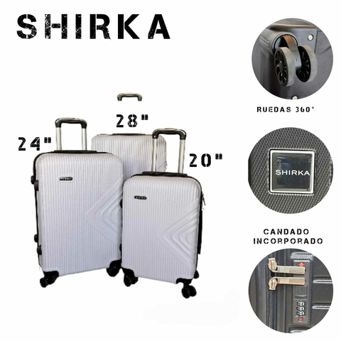 VALIJA SHIRKA SET X 3 ULTRA LIVIANAS *SOLO ROJO* / COD. 588-18804