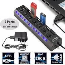 Hub Usb - Multiplicador 7 Puertos Usb -con Switch - Original