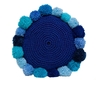 ALMOFADA POMPOM AZUL