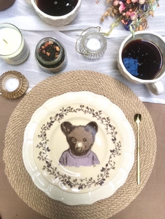 Plato Postre De Diseño Animal Coleccionable De Cerámica - santa fe market