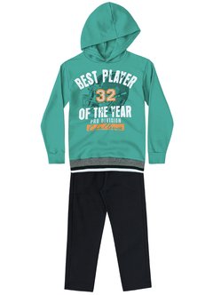 Conjunto Blusão e Calça de Moletom Masculino