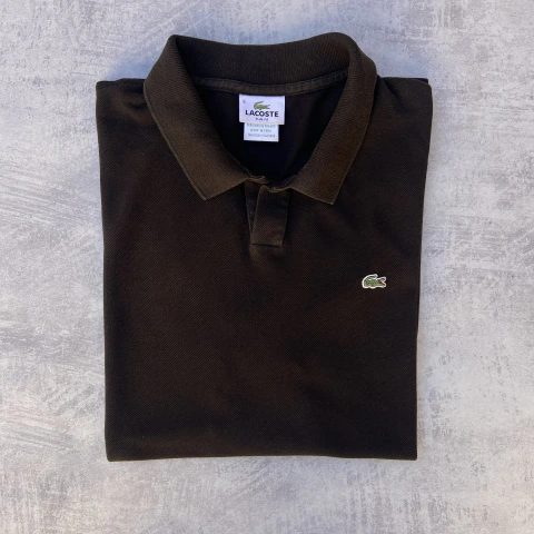 Camisa Polo Lacoste Fluid Piqué Slim Fit Preta – Tam. 6