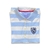 Polo Tommy Hilfiger Feminina – Listrada Azul e Branca