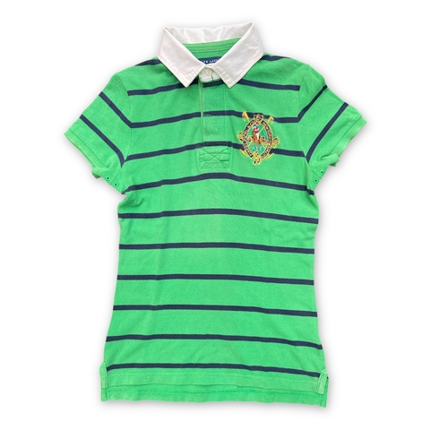 Polo feminina Ralph Lauren verde listrada - comprar online