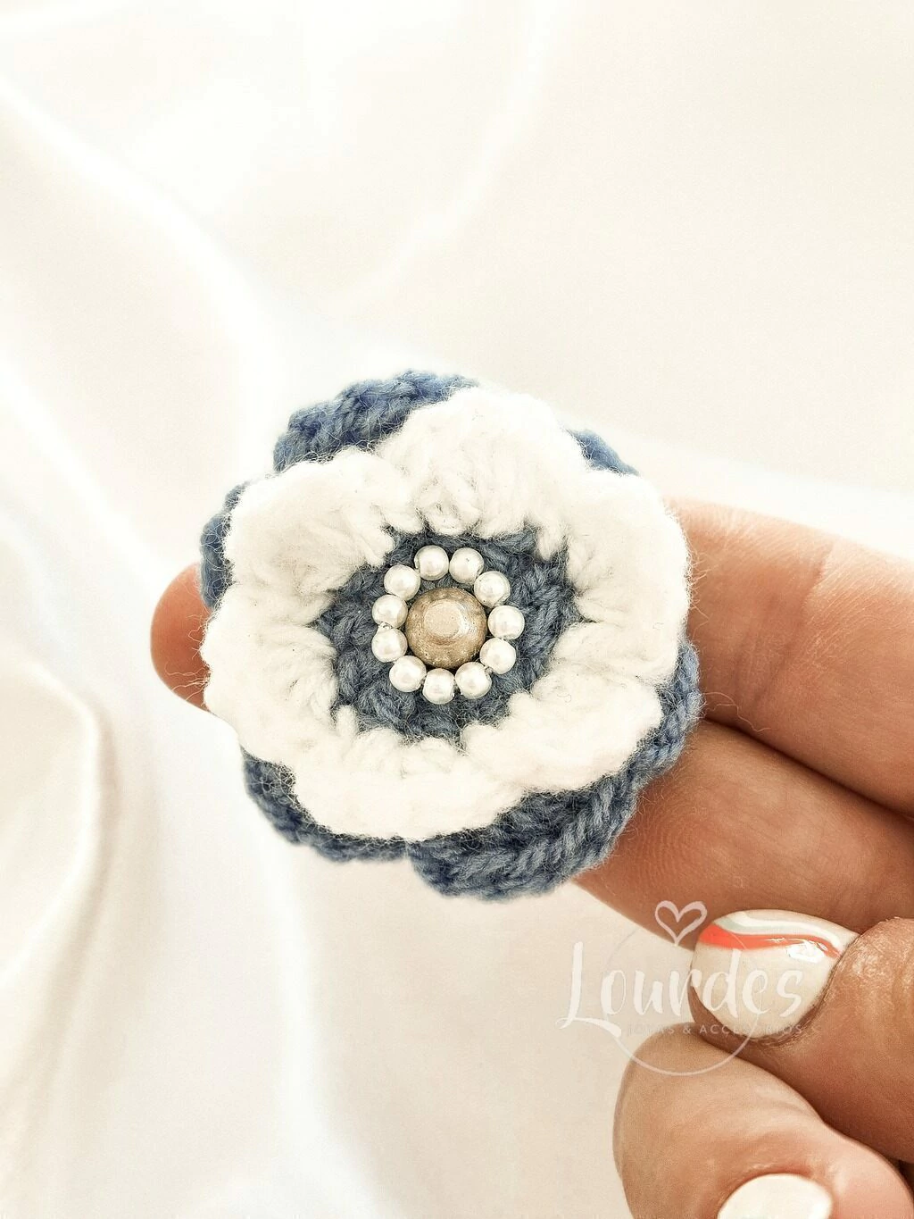 Escarapela Flor Crochet Mod2
