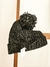 Gorro Tejido Chenille Negro - Actex26