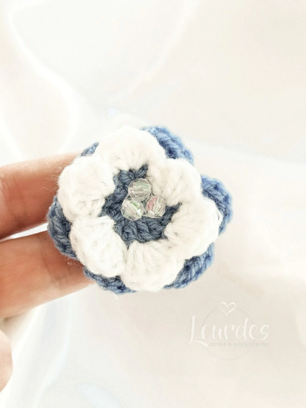 Escarapela Flor Crochet Mod5
