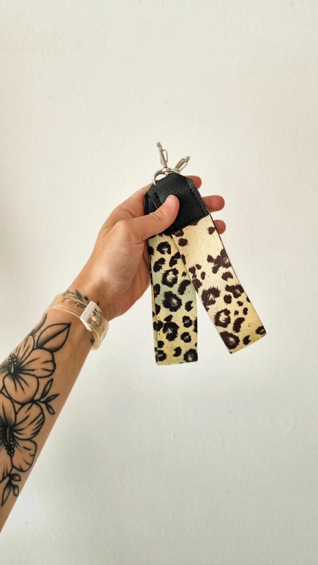 Llavero cinta - animal print verde