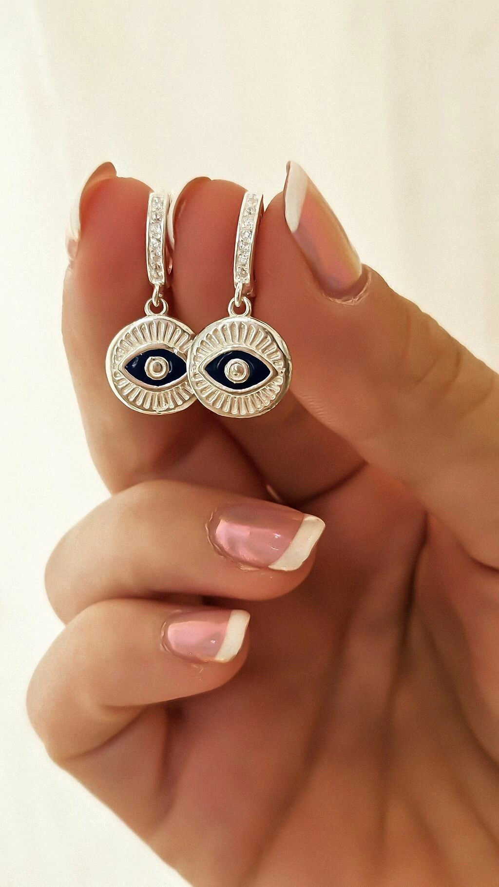 Aros Argolla Colgante Ojo Turco (Arpl1)