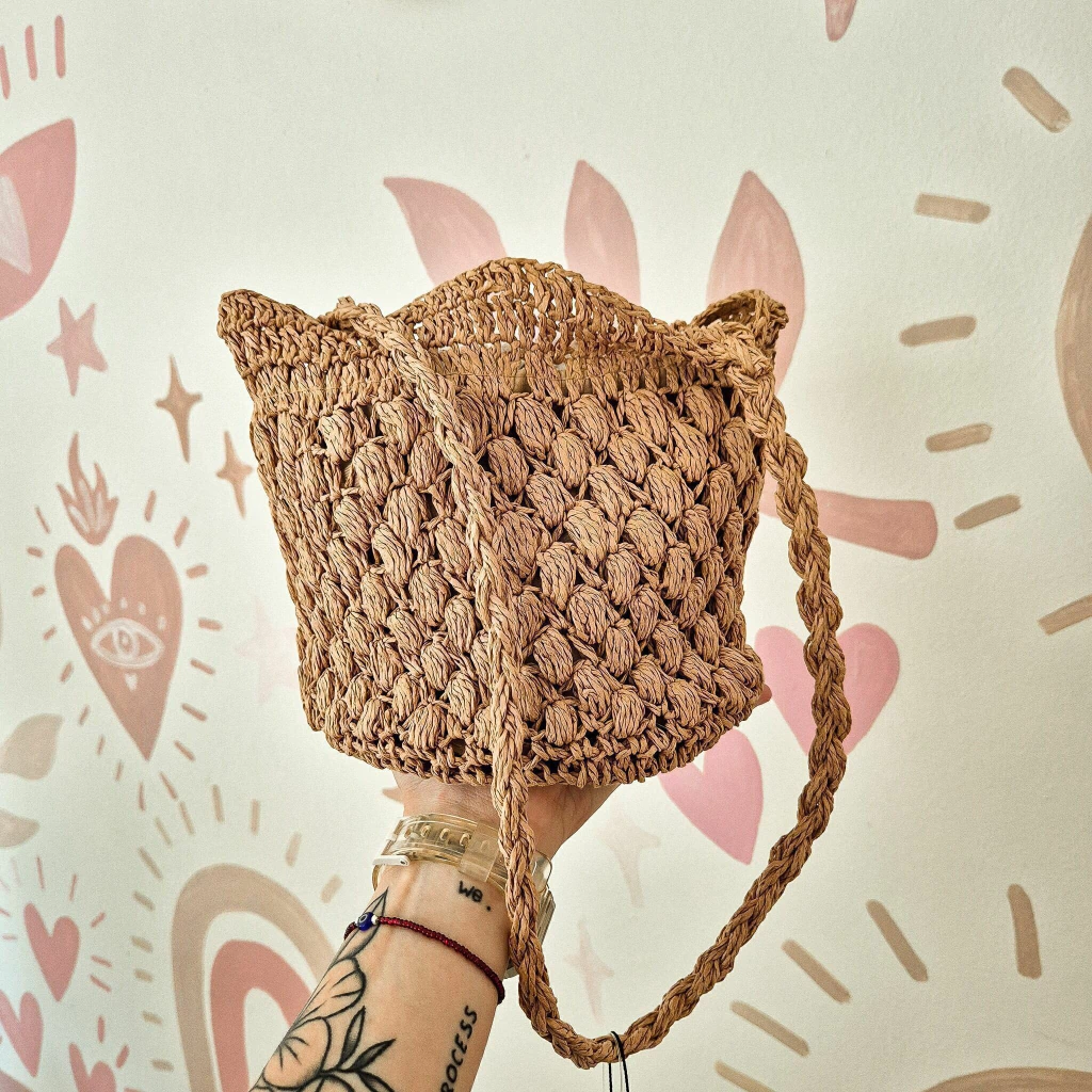 Bolso rafia mini