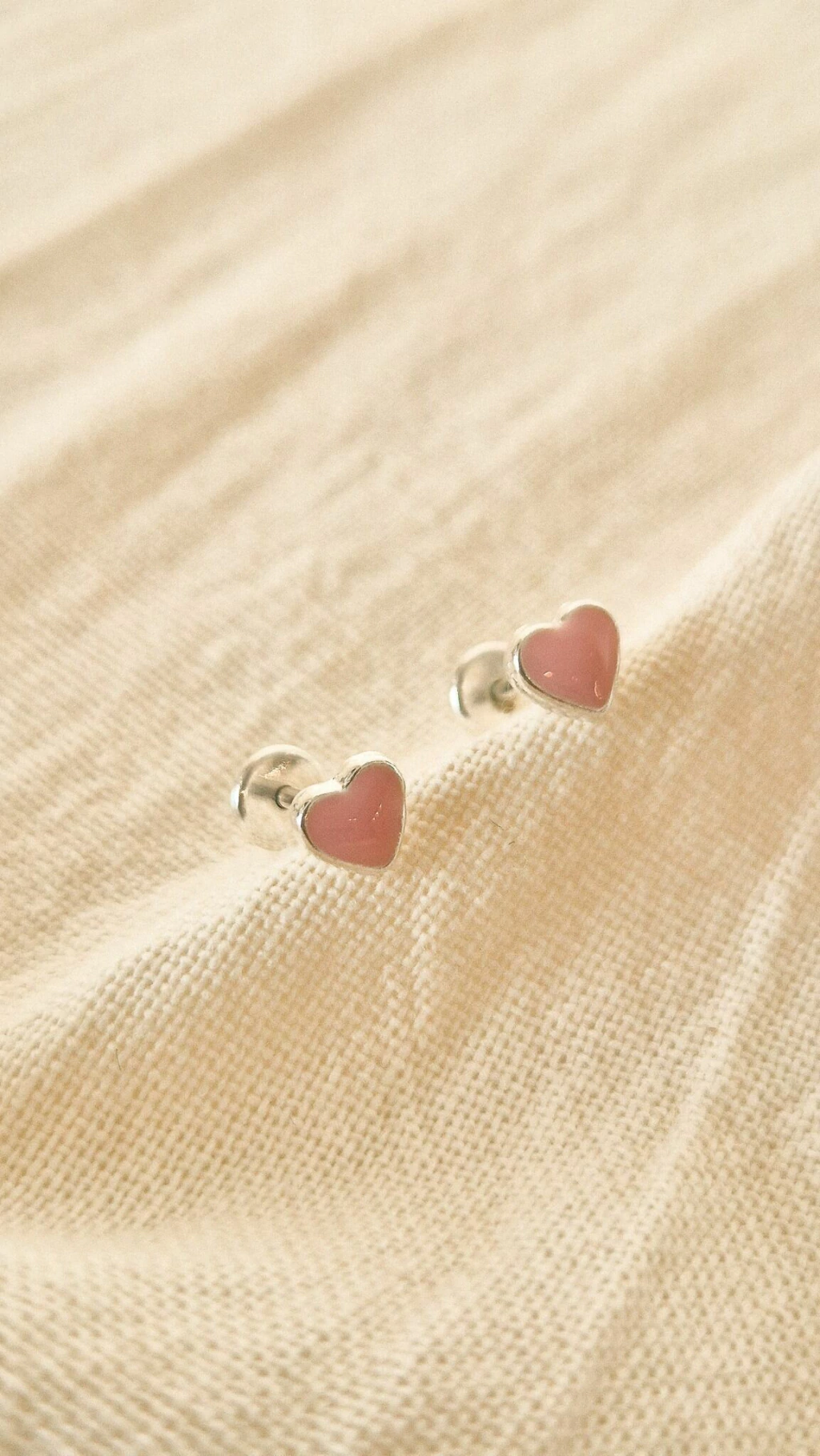 Aros abridores corazon rosa