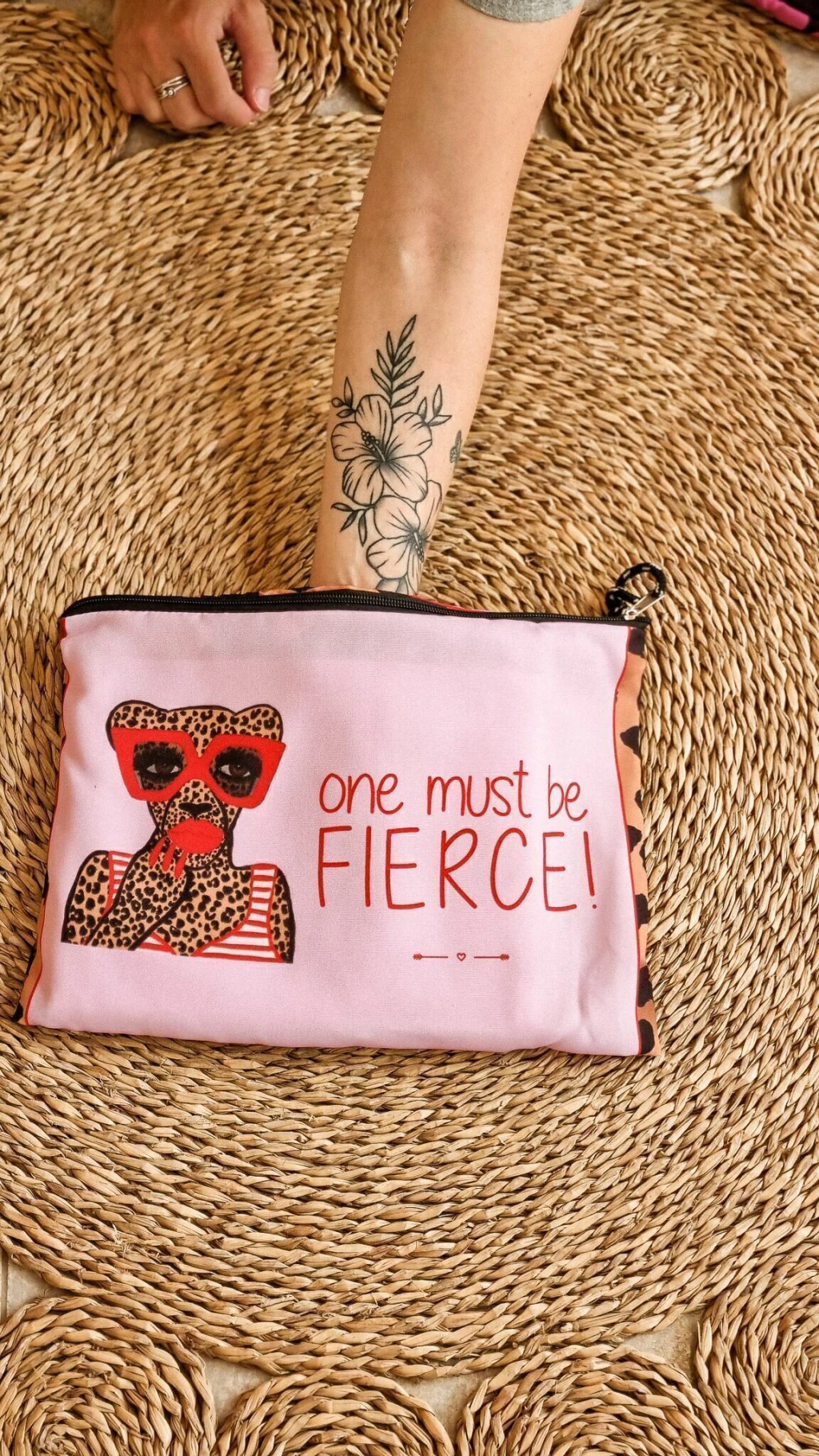 Lona playera - leopardo fondo rosa