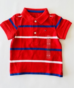 Polo roja rayada TOMMY HILFIGER