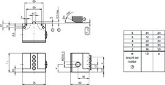 Euchner SN03D12-502-M - Chave de fim de curso múltipla vertical - 3 Elementos tipo Chanfro (Teto) - comprar online