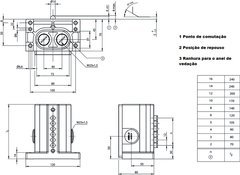 Euchner RGBF02D12-502-M - Chave de fim de curso múltipla vertical - 2 Elementos tipo Chanfro (Teto) na internet